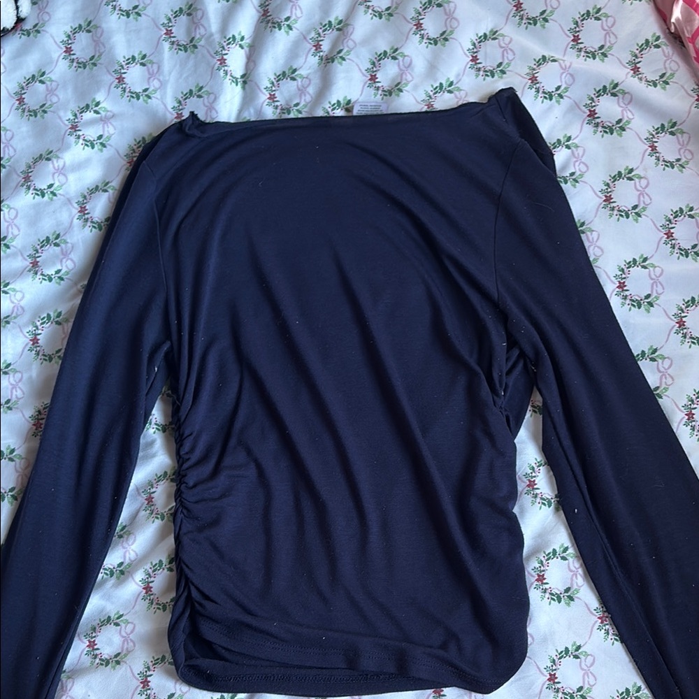 Elegant Navy Blue Women's Top
